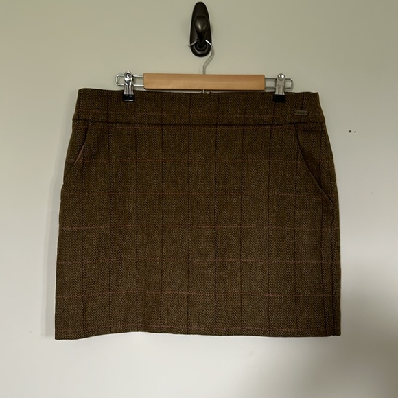 Barbour Birch 100% Plaid Wool Skirt 10 - Picture 4 of 7